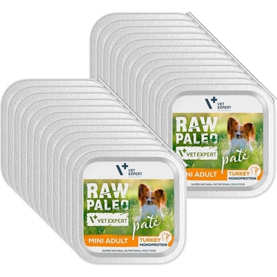 Vetexpert Raw Paleo Adult Mini Pate turkey 24 x 150 g
