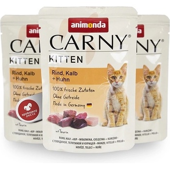 Animonda Carny Kitten hovädzie teľacie a kurča 85 g