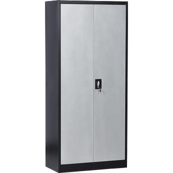 Метален шкаф cr-1283 js - черен-сребърен