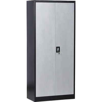 Метален шкаф cr-1283 js - черен-сребърен