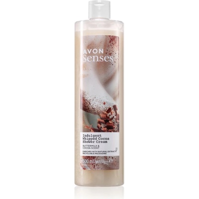 Avon Senses Indulgent Whipped Cocoa ревитализиращ душ крем 500ml