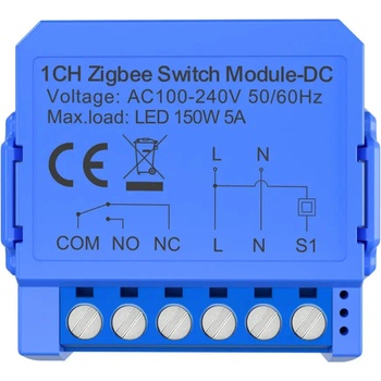 Avatto 1-канален ZigBee комутационен модул с безнапреженов контакт Avatto ZWSM16-DC32V-1 (ZWSM16-DC32V-1)