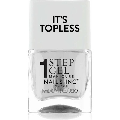 Nails Inc. It’s Topless gélový lak na nechty pre dlhotrvajúci efekt odtieň Mia 14 ml