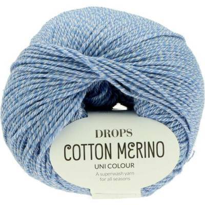 Drops Bavlna Merino 30 melírovaná modrá