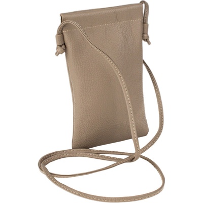 NovaKabelka.cz Mia Cappuccino kožená italská crossbody kabelka béžová