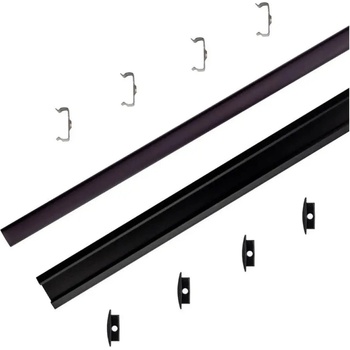 V-TAC АЛУМИНИЕВ ПРОФИЛ ЗА led ЛЕНТА ЗА ВГРАЖДАНЕ 2М 24.7x7mm ЧЕРЕН v-tac (3800157677219)