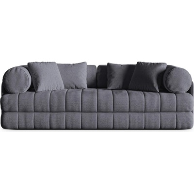 Cosmopolitan Design Тъмносив сгъваем диван от прежда с примки от букле 206 cm Kemi - Cosmopolitan Design (COS_3SF_207_F1_KEMI4)