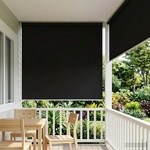 vidaXL Щора за открито с UV защита Черно 100 x 230 см (Ш x В) (42041261)