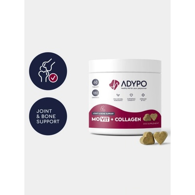 Adypo MoVit Collagen výživa na kosti a kĺby pre psa 60 ks 1 ks