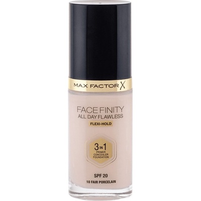 Max Factor Facefinity 3 in 1 tekutý make-up s uv ochranou SPF20 10 Fair Porcelain 30 ml