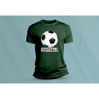 Sandratex dětské bavlněné tričko Football. lahvově zelená