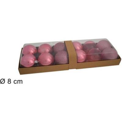PROHOME Koule vánoční 8cm 12ks