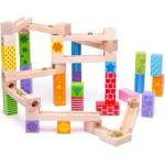 Bigjigs Toys Дървен конструктор-писта с топчета Marble Run (BJ786)