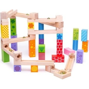 Bigjigs Toys Дървен конструктор-писта с топчета Marble Run (BJ786)