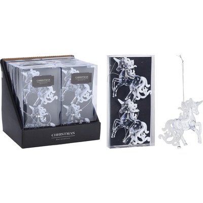 Koopman International b.v. Dekorační ozdoba jednorožec 9 cm 2 ks
