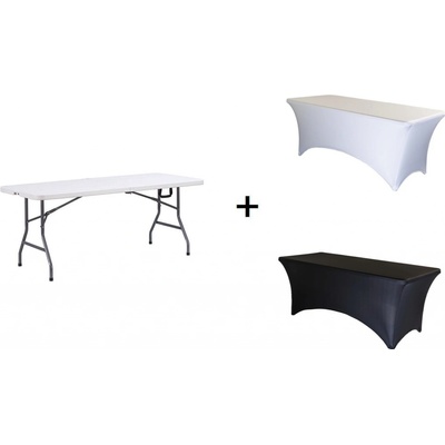 TENTino AKCE! Skládací stůl 183x76 cm WHITE PŮLENÝ