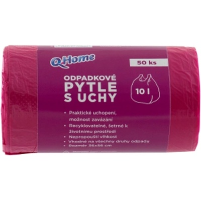 Q Home Q Торби за битови отпадъци с дръжки 10л (50 бр. /фол)