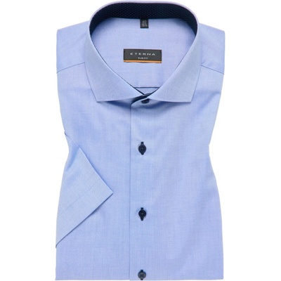 Eterna Slim Fit pánská košile "Uni Pin Point" s krátkým rukávem modrá 8100_12G132