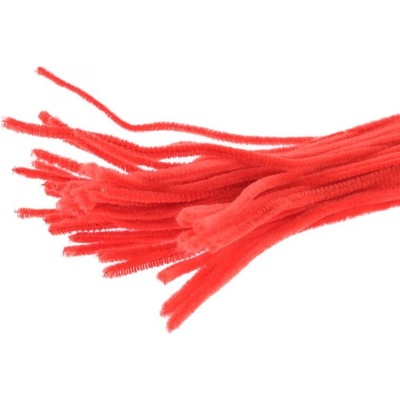 Chlupaté drátky červené 6mm/30cm,40ks