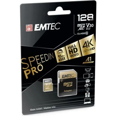 EMTEC microSDXC 128GB C10/UHS-I/U3/V30/A1 ECMSDM128GXC10SP