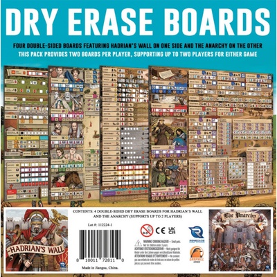 Renegade Game Studios Hadrians Wall and the Anarchy Dry Erase Boards