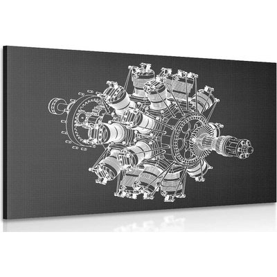 Obraz hvězdicový motor - 60x40