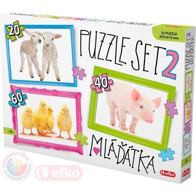 Efko set mláďátka 20 40 a 60 dielov