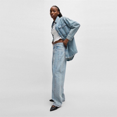 HUGO Дънки HUGO Women's Leni Blue Straight Leg Jeans - Brght Blue
