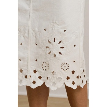 Lauren Ralph Lauren Дънкова пола Lauren Ralph Lauren в бяло среднодълга със стандартна кройка 200978819 (200978819)