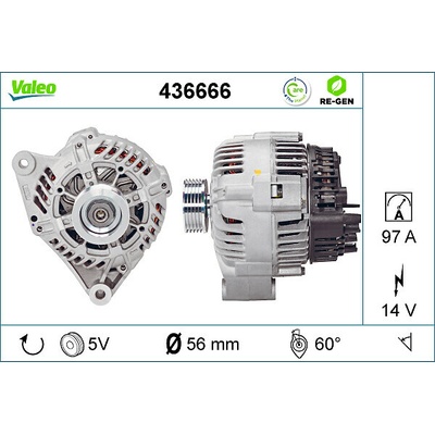 Alternátor VALEO 436666