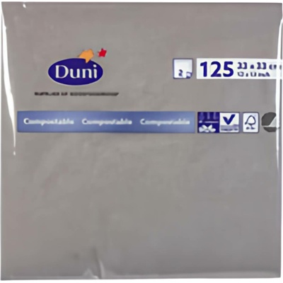 DUNI Ubrousek 33x33cm 2V 125ks šedý