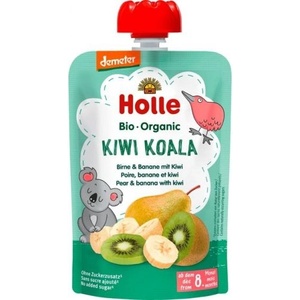 Holle пюре пауч круша, банан и киви 100г