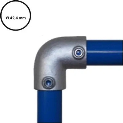Konstrukční fitinka, spojka ocelových trubek pr. 42,4 mm – koleno 125-C42