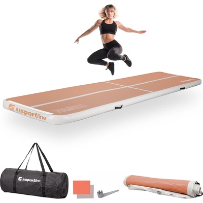 inSPORTline Надуваема тренировъчна подложка inSPORTline Airstunt 400x100x10 см Mocha Mousse (29538)