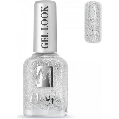 Moyra Gel Look lak na nechty 1010 Lisa Strieborná 12 ml