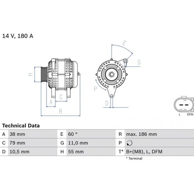 generátor BOSCH 0 986 084 140