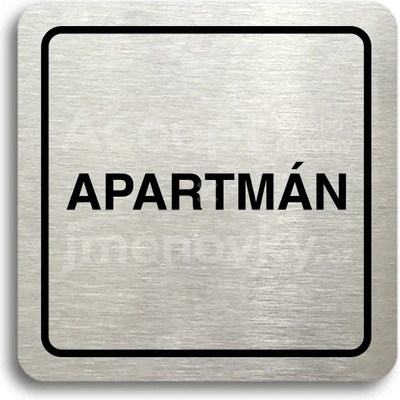 ACCEPT Piktogram apartmán - stříbrná tabulka - černý tisk