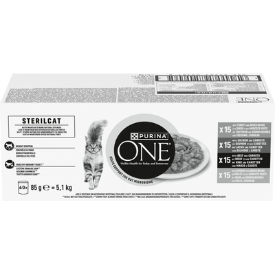 Purina One Sterilcat Mix Meat & Vegetables 60 x 85 g
