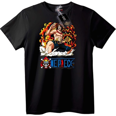 NOONEBRAND Тениска One Piece Ace Огън - XL, Black