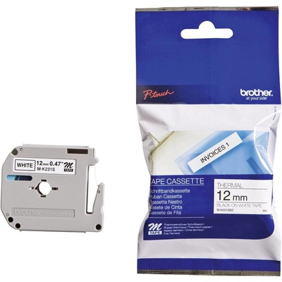 Brother M M-K231S plast Farba pásky: biela Farba písma:čierna 12 mm 4 m