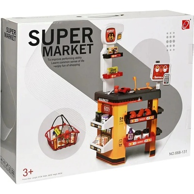 Супермаркет с кошница за пазаруване и аксесоари (К091376)