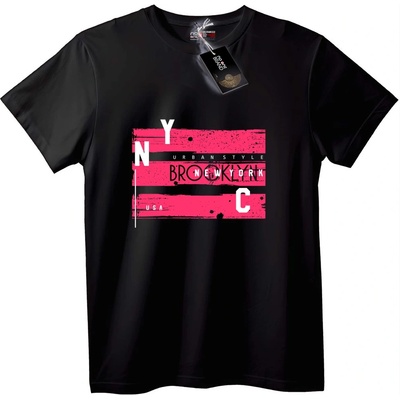 NOONEBRAND Тениска NYC Brooklyn градски стил - 2XL, White