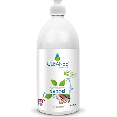 CLEANEE ECO Home Hygienický gel na nádobí s vůní rebarbory 1 l