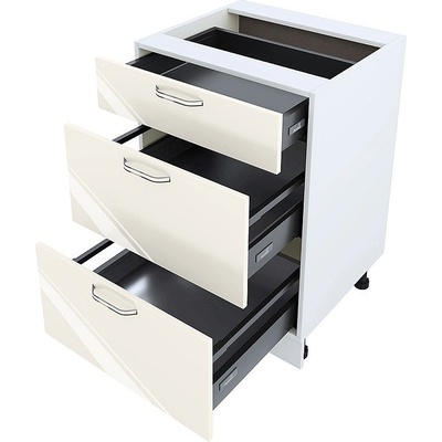 ИРИМ Долен кухненски шкаф Сити БФ-Крийм гланц-11-54 60 см