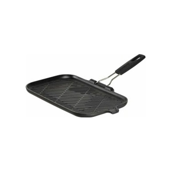 Le Creuset grilovacia steak panvica obdlžníková čierna 36x20 cm