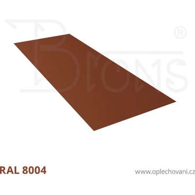 Brons Rovinný plech 750 x 2000 mm cihlově červená