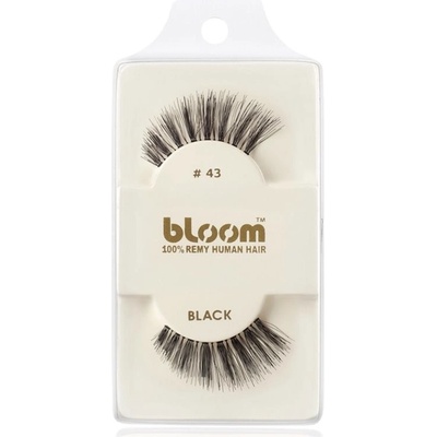 Bloom Natural nalepovacie mihalnice z prírodných vlasov No. 43 Black