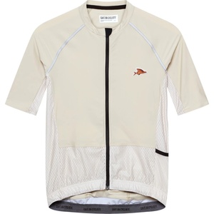 CafÉ du cycliste Мъжка фланелка с къс ръкав за колоездене CAFÉ DU CYCLISTE Magda Cycling jersey - Chalk - размер XL (056-4291-0114)