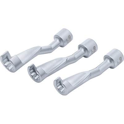 BGS technic Otevřené očkové klíče na vstřikovací potrubí 1/2", 14, 17, 19 mm na liště BGS 8450