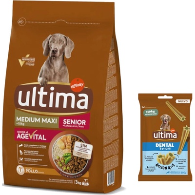 Ultima Medium & Maxi Senior s kuřecím 3 kg